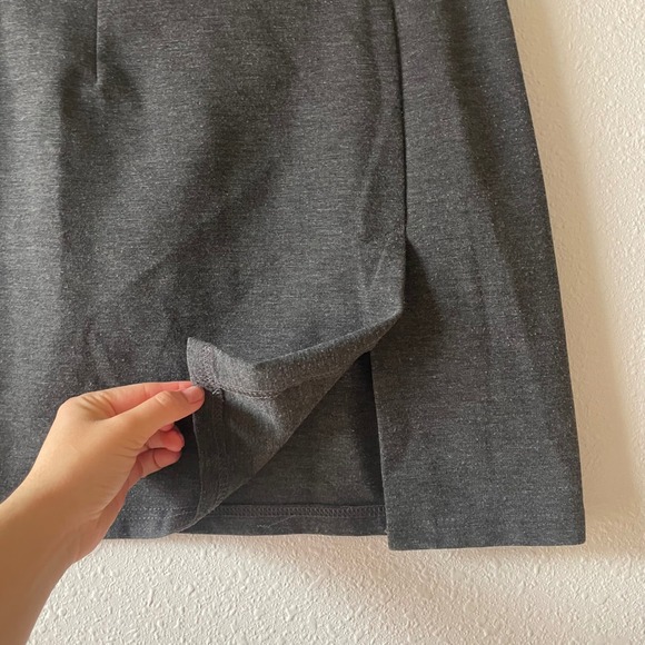 Vintage 90s Off Duty Model Grey Office Siren Mini Skirt - Picture 2 of 6